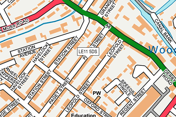 LE11 5DS map - OS OpenMap – Local (Ordnance Survey)