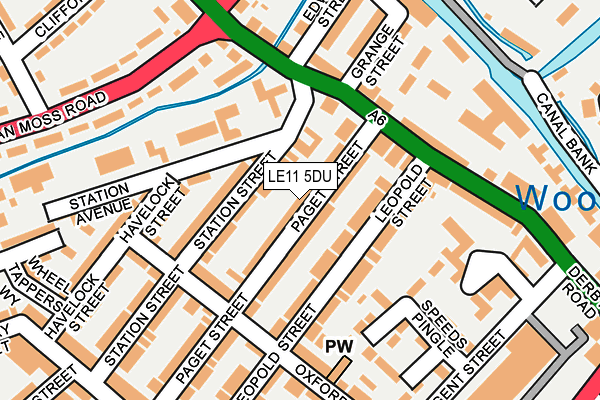 LE11 5DU map - OS OpenMap – Local (Ordnance Survey)