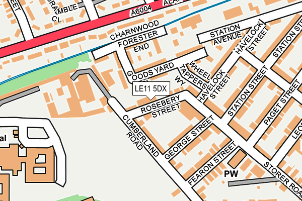 LE11 5DX map - OS OpenMap – Local (Ordnance Survey)