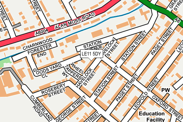 LE11 5DY map - OS OpenMap – Local (Ordnance Survey)