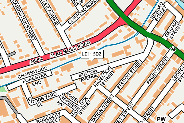 LE11 5DZ map - OS OpenMap – Local (Ordnance Survey)