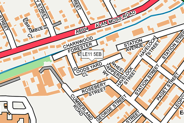 LE11 5EB map - OS OpenMap – Local (Ordnance Survey)