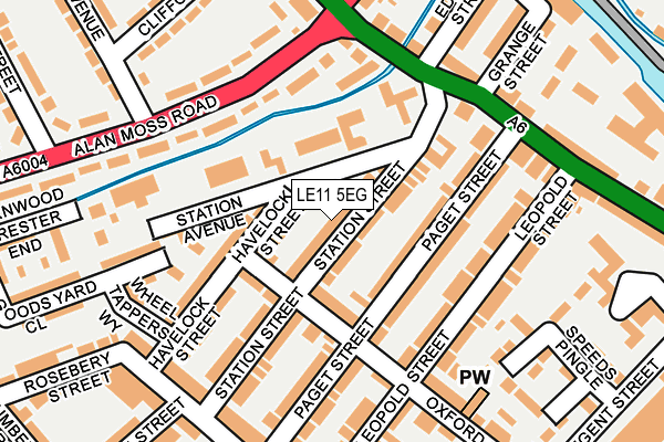 LE11 5EG map - OS OpenMap – Local (Ordnance Survey)