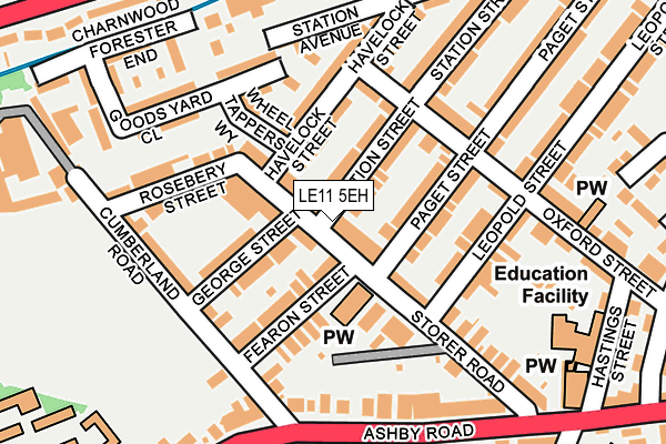 LE11 5EH map - OS OpenMap – Local (Ordnance Survey)