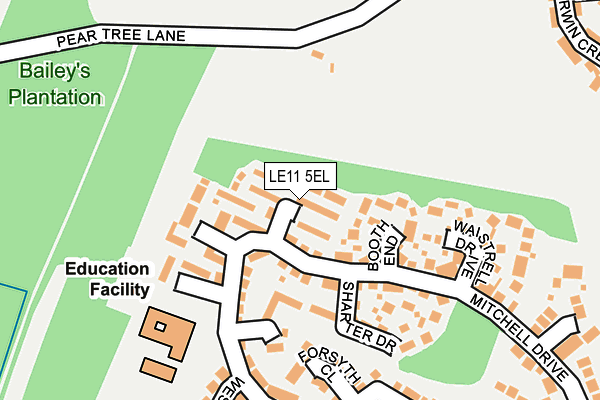 LE11 5EL map - OS OpenMap – Local (Ordnance Survey)