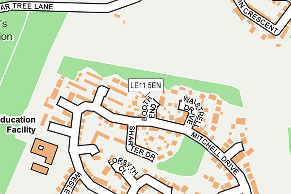 LE11 5EN map - OS OpenMap – Local (Ordnance Survey)
