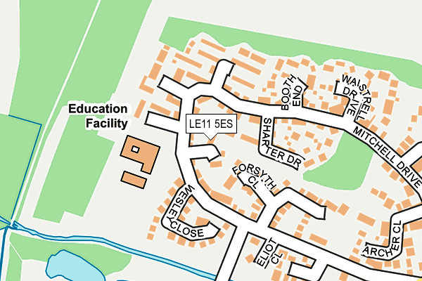 LE11 5ES map - OS OpenMap – Local (Ordnance Survey)