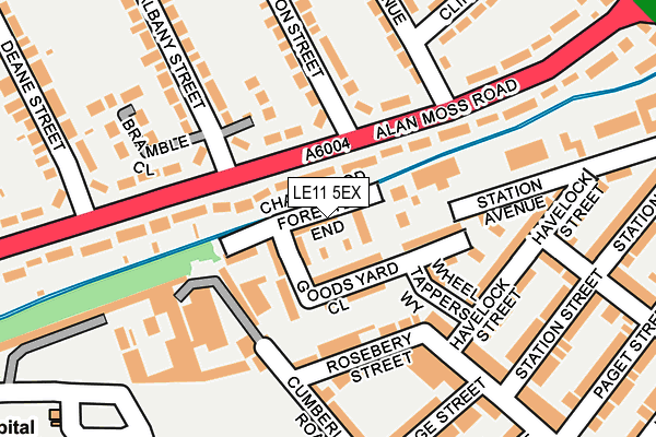 LE11 5EX map - OS OpenMap – Local (Ordnance Survey)