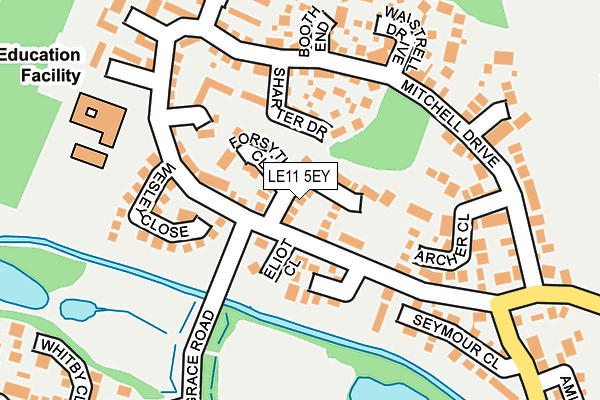 LE11 5EY map - OS OpenMap – Local (Ordnance Survey)