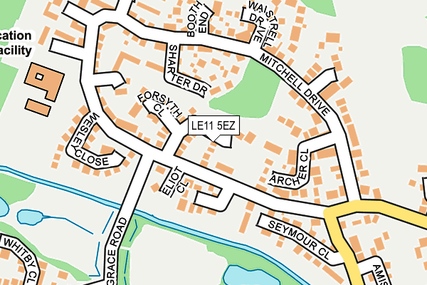LE11 5EZ map - OS OpenMap – Local (Ordnance Survey)