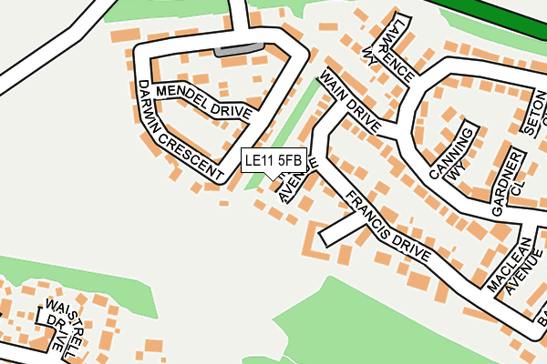 LE11 5FB map - OS OpenMap – Local (Ordnance Survey)