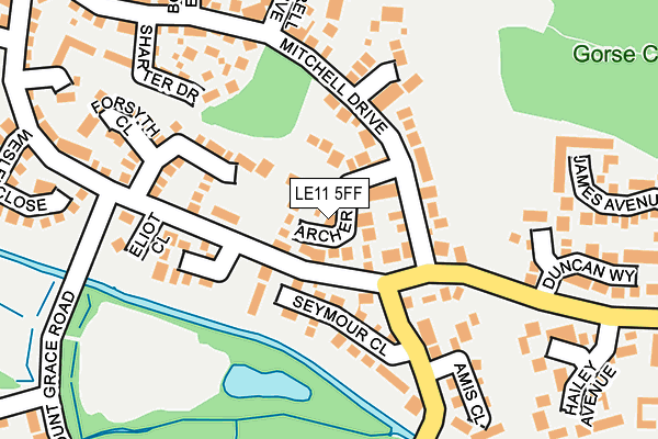 LE11 5FF map - OS OpenMap – Local (Ordnance Survey)