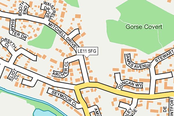 LE11 5FG map - OS OpenMap – Local (Ordnance Survey)