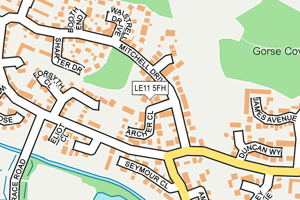 LE11 5FH map - OS OpenMap – Local (Ordnance Survey)