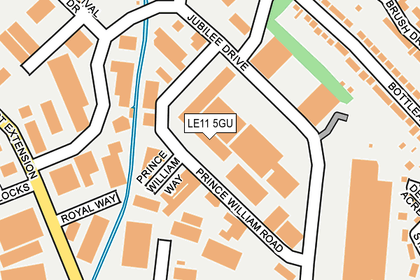LE11 5GU map - OS OpenMap – Local (Ordnance Survey)