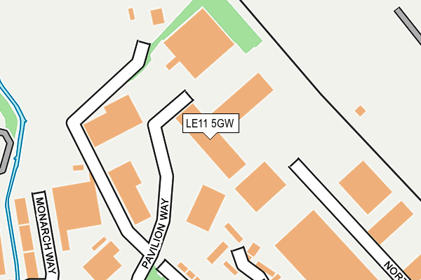LE11 5GW map - OS OpenMap – Local (Ordnance Survey)