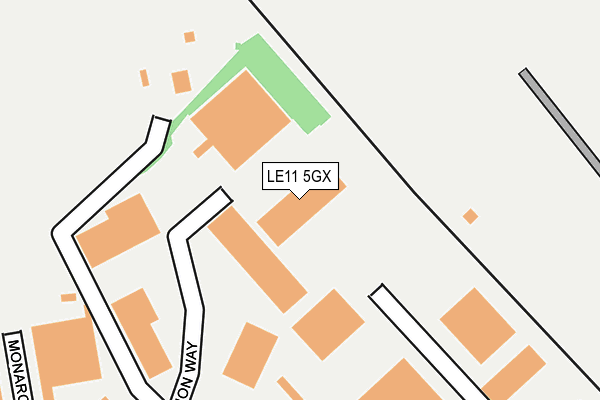 LE11 5GX map - OS OpenMap – Local (Ordnance Survey)