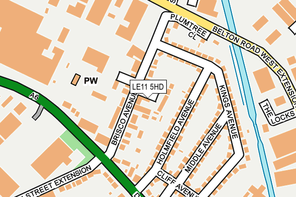 LE11 5HD map - OS OpenMap – Local (Ordnance Survey)