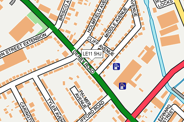 LE11 5HJ map - OS OpenMap – Local (Ordnance Survey)