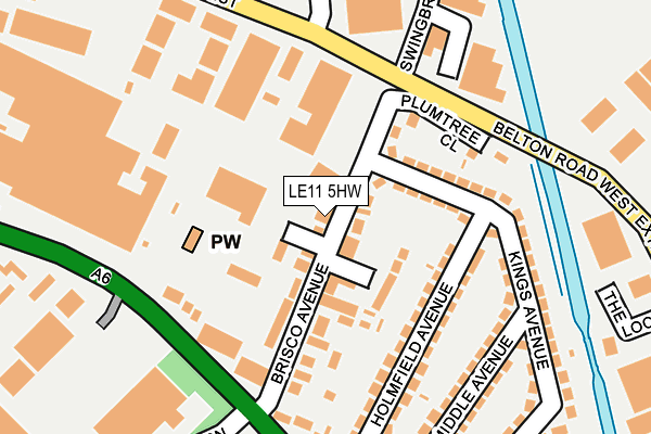 LE11 5HW map - OS OpenMap – Local (Ordnance Survey)