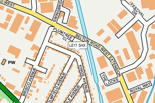 LE11 5HX map - OS OpenMap – Local (Ordnance Survey)