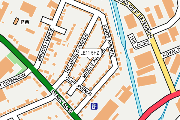 LE11 5HZ map - OS OpenMap – Local (Ordnance Survey)