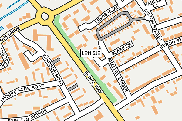 LE11 5JE map - OS OpenMap – Local (Ordnance Survey)