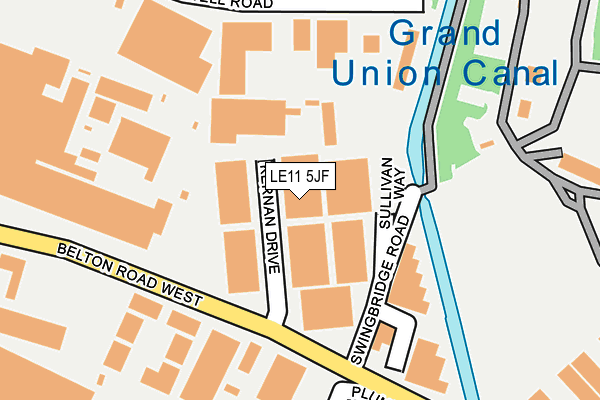 LE11 5JF map - OS OpenMap – Local (Ordnance Survey)