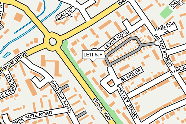 LE11 5JH map - OS OpenMap – Local (Ordnance Survey)