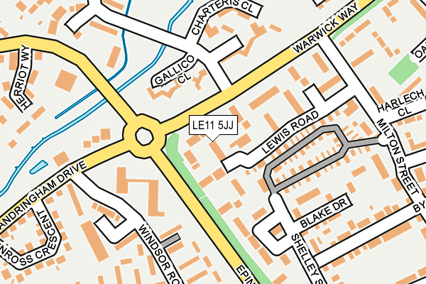 LE11 5JJ map - OS OpenMap – Local (Ordnance Survey)