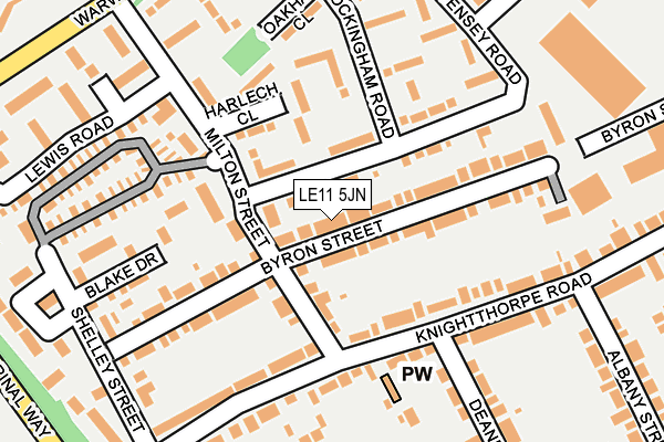 LE11 5JN map - OS OpenMap – Local (Ordnance Survey)
