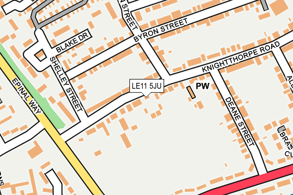 LE11 5JU map - OS OpenMap – Local (Ordnance Survey)