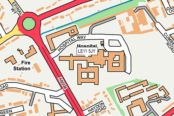 LE11 5JY map - OS OpenMap – Local (Ordnance Survey)