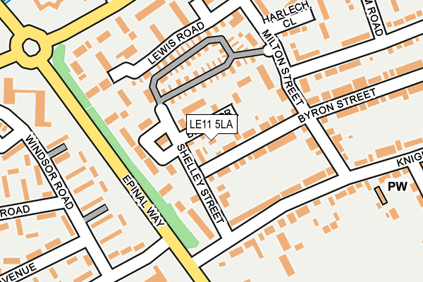 LE11 5LA map - OS OpenMap – Local (Ordnance Survey)