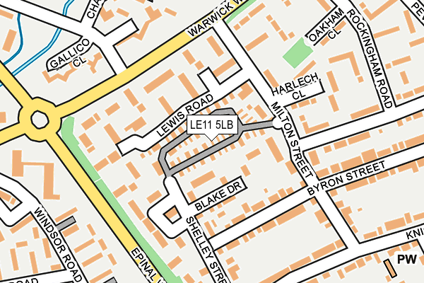LE11 5LB map - OS OpenMap – Local (Ordnance Survey)