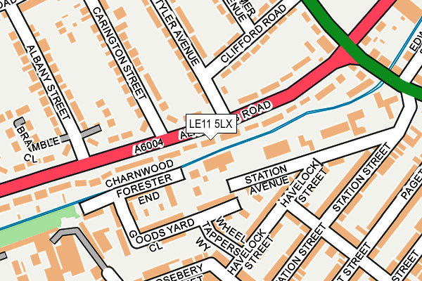 LE11 5LX map - OS OpenMap – Local (Ordnance Survey)