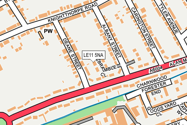 LE11 5NA map - OS OpenMap – Local (Ordnance Survey)