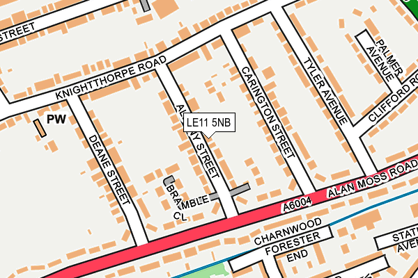 LE11 5NB map - OS OpenMap – Local (Ordnance Survey)
