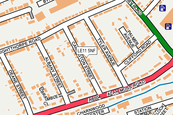 LE11 5NF map - OS OpenMap – Local (Ordnance Survey)