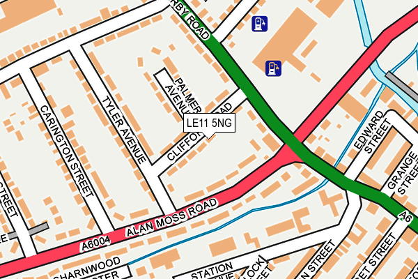 LE11 5NG map - OS OpenMap – Local (Ordnance Survey)