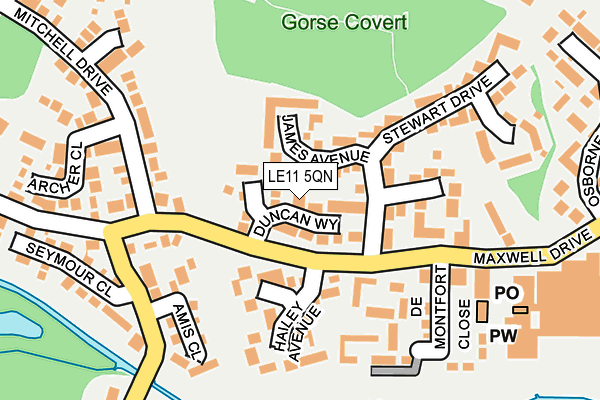 LE11 5QN map - OS OpenMap – Local (Ordnance Survey)