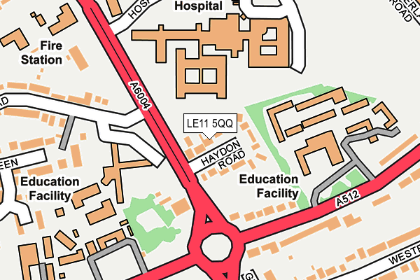 LE11 5QQ map - OS OpenMap – Local (Ordnance Survey)