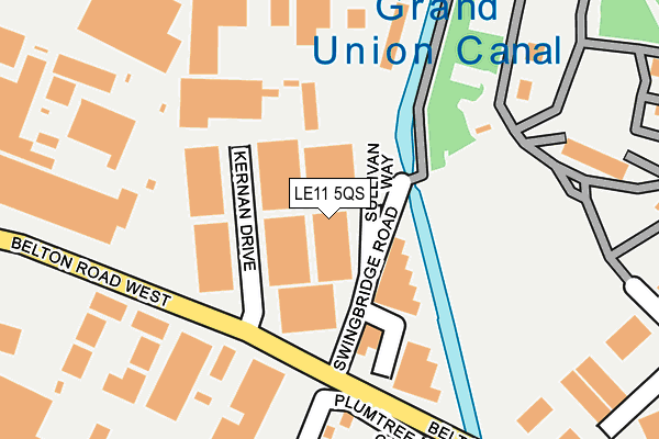 LE11 5QS map - OS OpenMap – Local (Ordnance Survey)