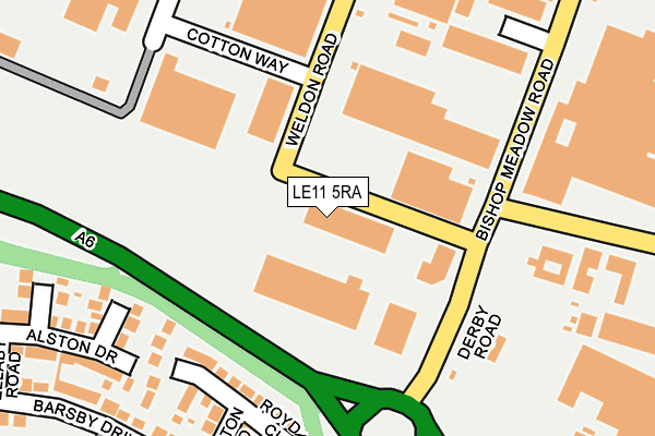 LE11 5RA map - OS OpenMap – Local (Ordnance Survey)