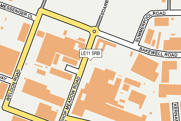 LE11 5RB map - OS OpenMap – Local (Ordnance Survey)