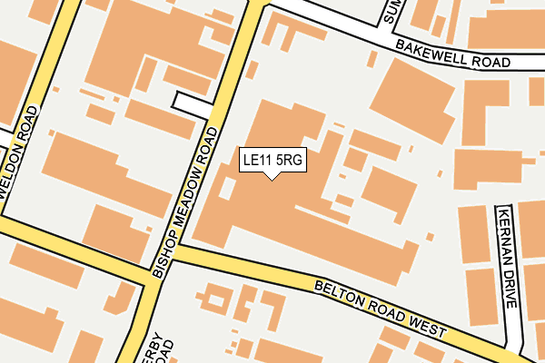 LE11 5RG map - OS OpenMap – Local (Ordnance Survey)