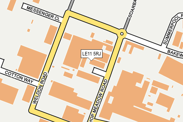 LE11 5RJ map - OS OpenMap – Local (Ordnance Survey)