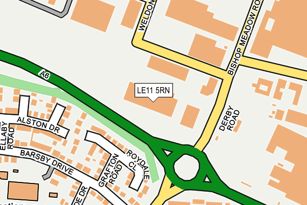 LE11 5RN map - OS OpenMap – Local (Ordnance Survey)
