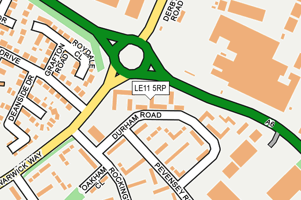 LE11 5RP map - OS OpenMap – Local (Ordnance Survey)