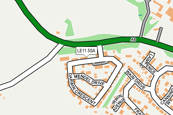 LE11 5SA map - OS OpenMap – Local (Ordnance Survey)